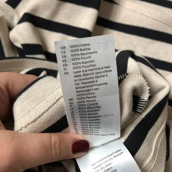 COS Striped Boat-Neck Knit Top - NWOT - Picture 6 of 9